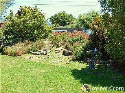 Landscaping in the front yard corner