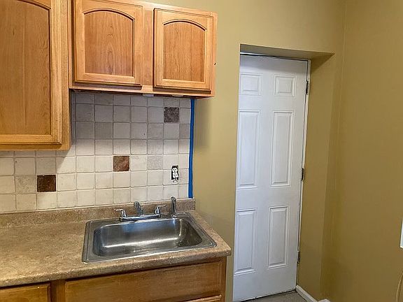 Kitchen with back door