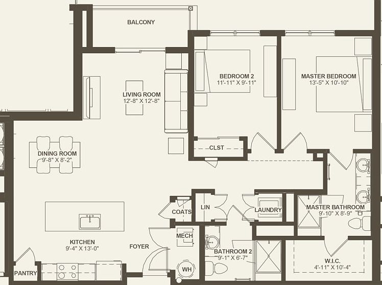 First Floor 2 br 2 ba