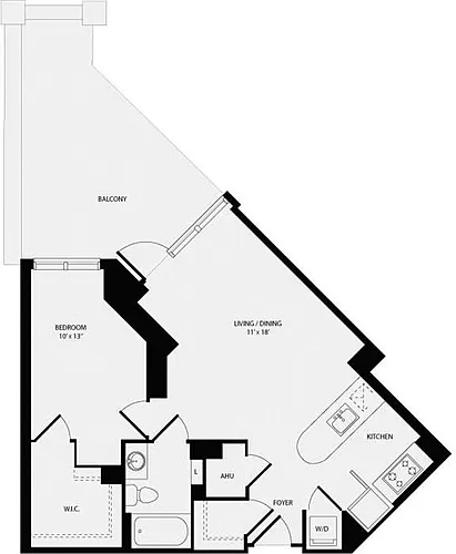 Floor plan 1 Bedroom G