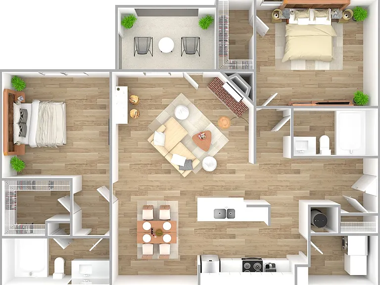 2 Bedroom | 2 Bath | 1117 SF 2 Bedroom | 2 Bath | 1117 SF
