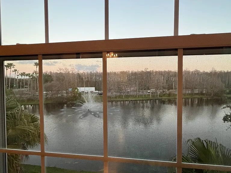 Lake view from inside unit