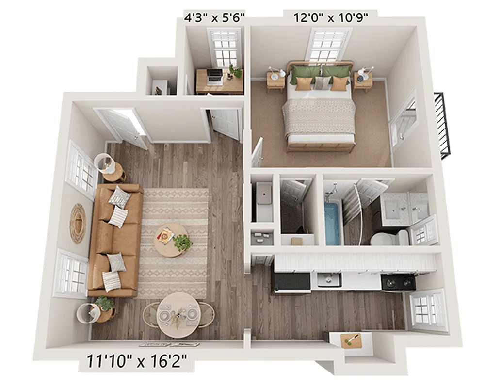 Floor plan Plan A1D