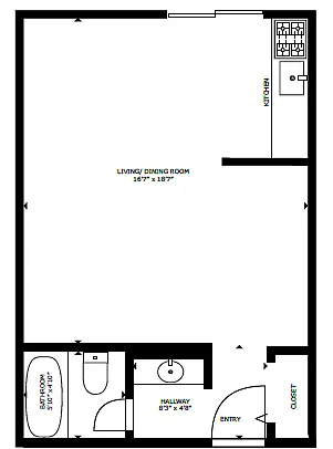 Floor plan Linear Studio
