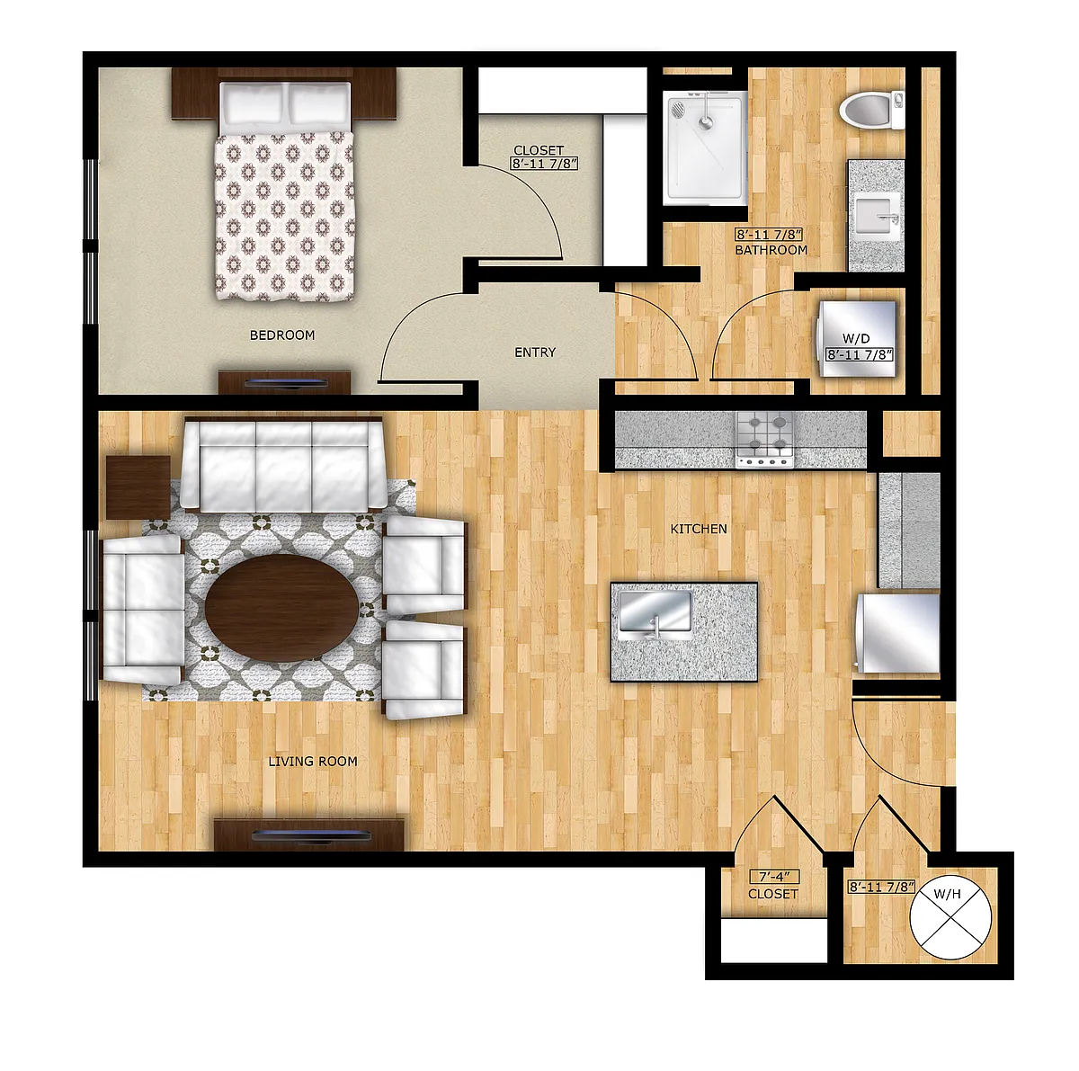 Floor plan 1 Bed