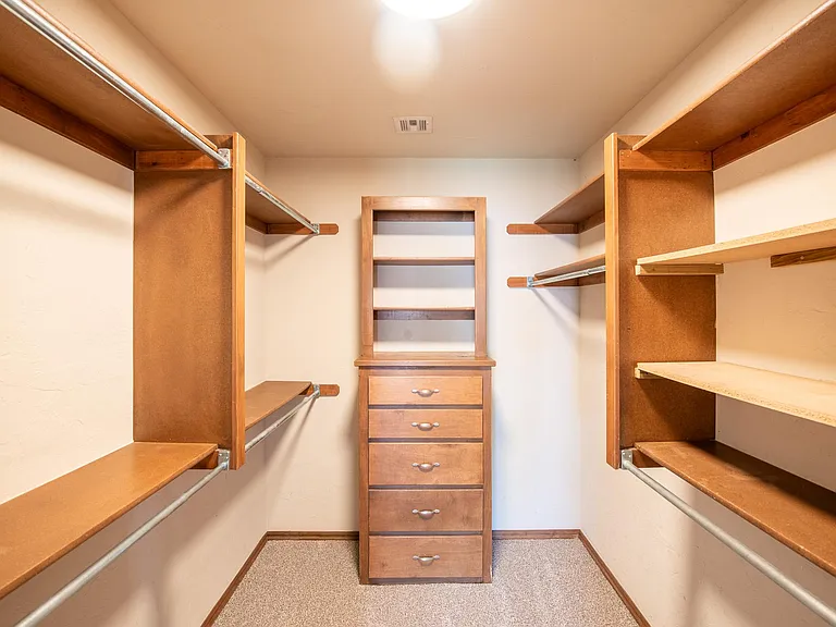 Walk-in primary closet