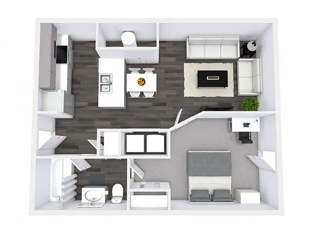 Floor plan 1x1 Renovated