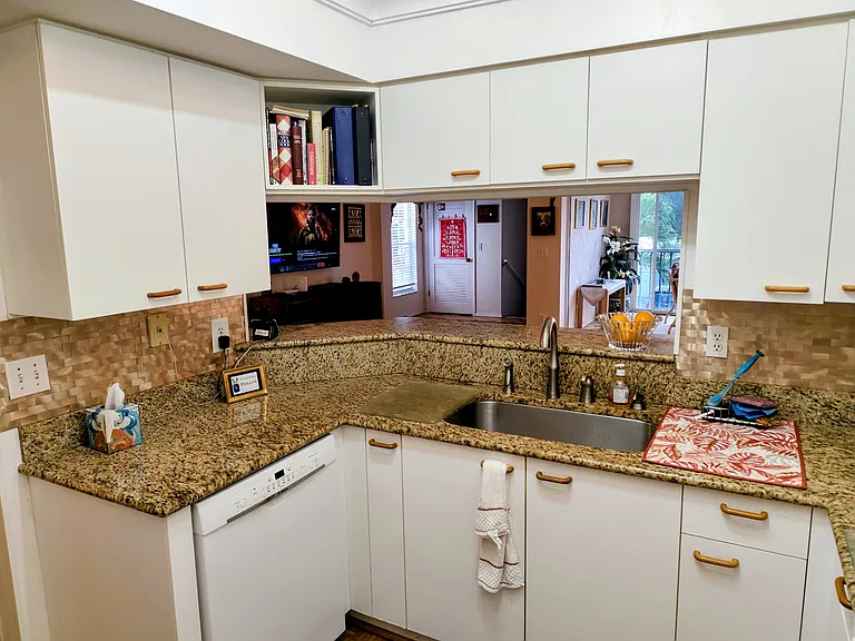 Kitchen with ranite countertop