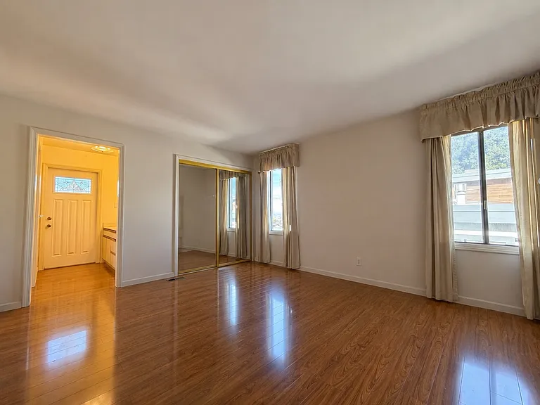 master bedroom with walk in closet and attached bath (double sink)