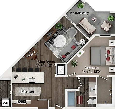 A3 | One Bedroom Floor Plan A3 | One Bedroom Floor Plan