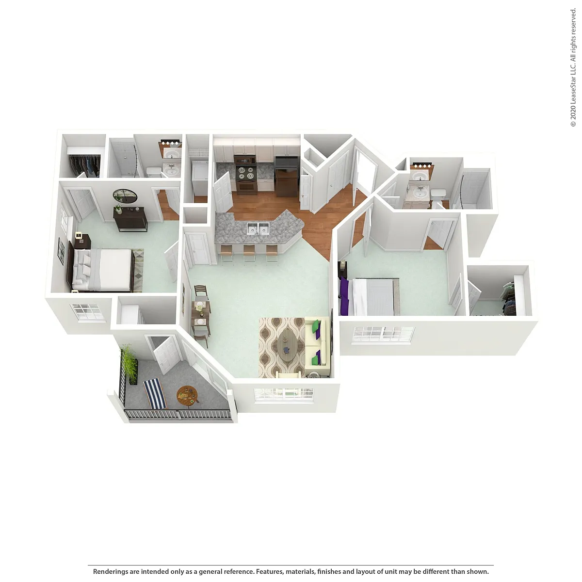 Floor plan 2 Bed MMIII