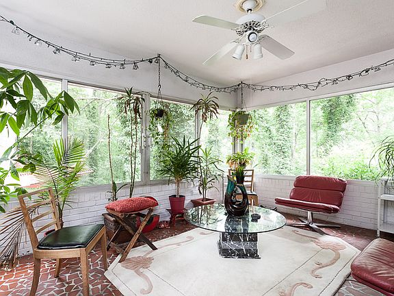 Sunroom with views to backya