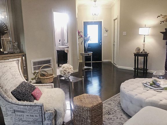 view of living room and half bath downstairs.