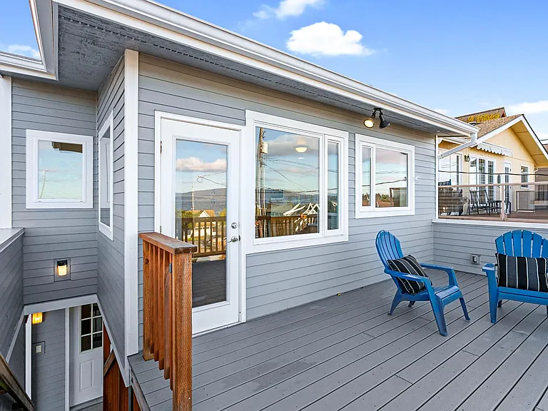 Expansive deck with Bellingham Bay view