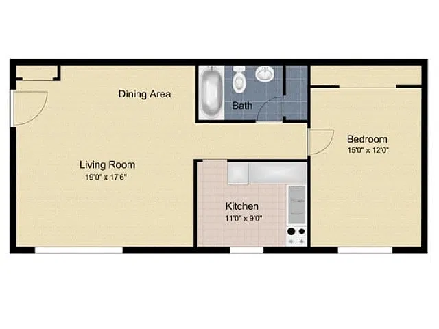 Floor plan 1 Bedroom