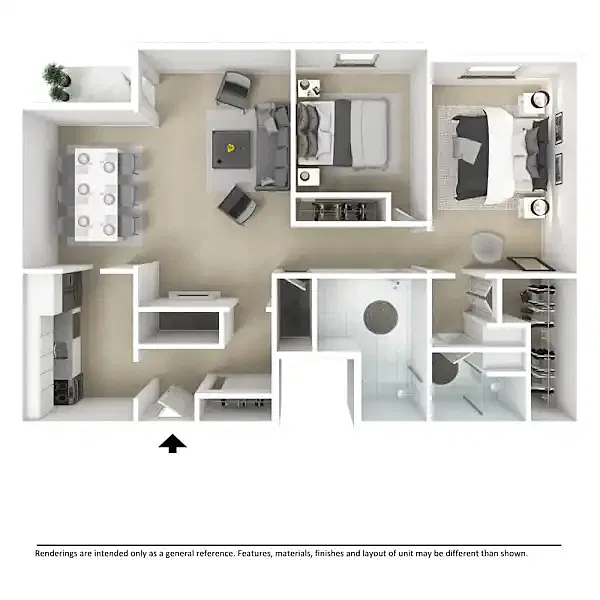 Floor plan Deluxe 2 Bedroom