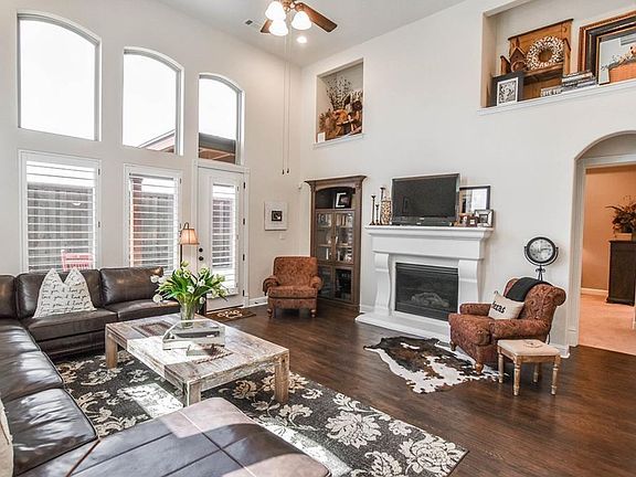 High ceiling living room
