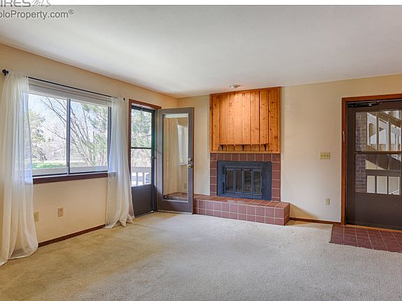living room w/wood fireplace