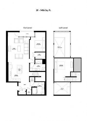 Floor plan Two Bedroom - F (Loft)