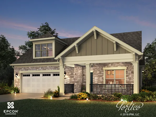 Portico with 2nd Floor Bonus Area Plan, Retreat at Cobblestone