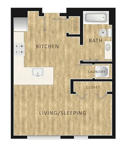 Floor plan Studio A