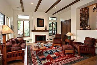 Living room with fireplace