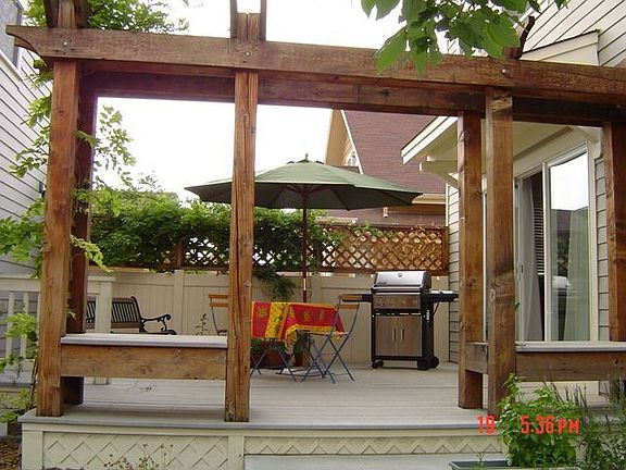 Patio in the back of the house