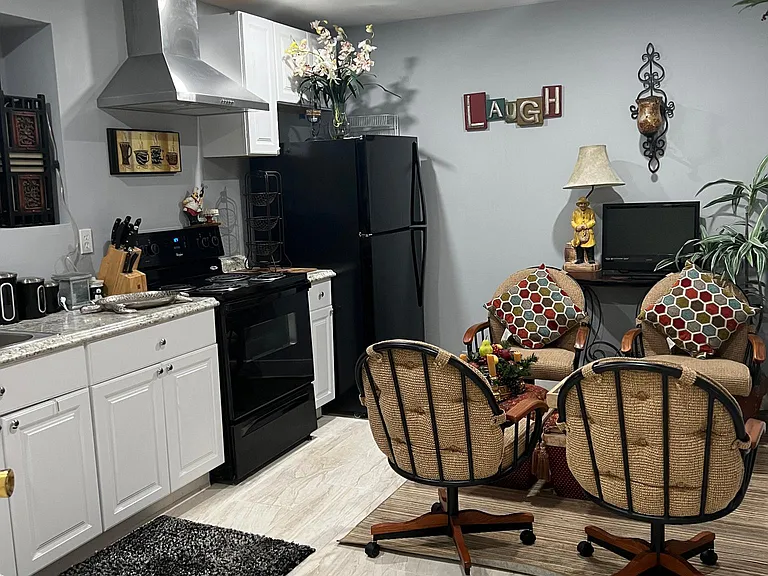 Basement finished with a small kitchen good for guest room with private entrance