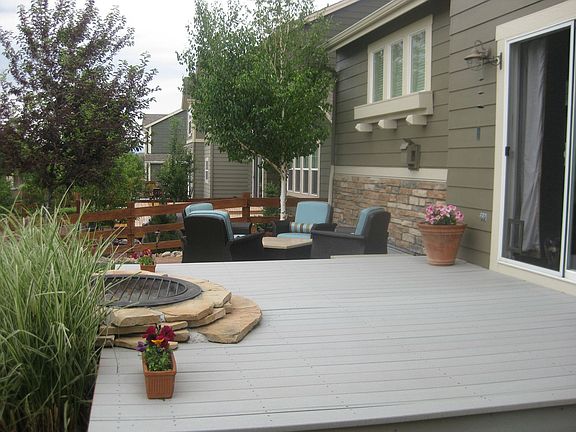 New deck with fire pit