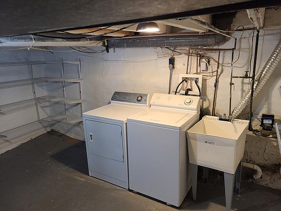 Basement Washer dryer sink