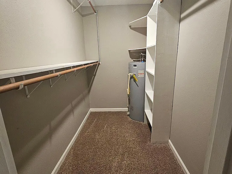 Master closet with second hot water tank so you never run out of hot water!