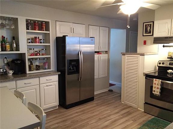 Kitchen with dazzling new floor!
