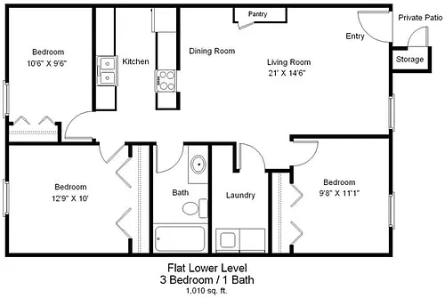 Floor plan 3 BR