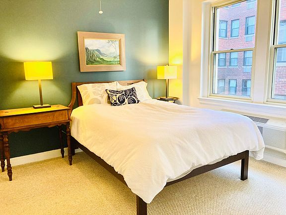 Large bedroom allows for a queen (or king) bed with generous sized nightstands on both sides