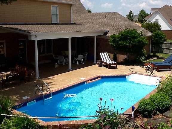 Pool and large covered patio