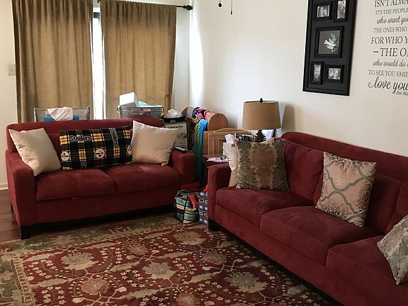 Family room with sliding doors to deck