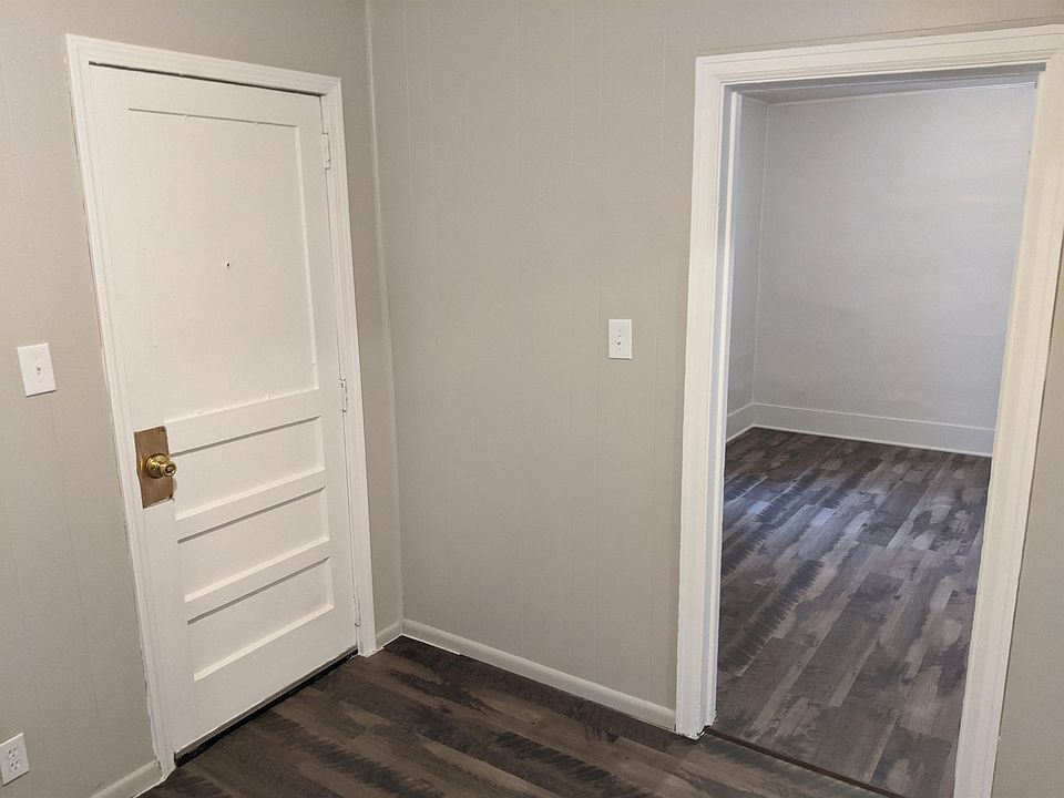 Front door, first bedroom.