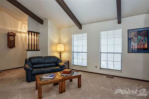 Living Room w/Vaulted & Beamed Ceilings
