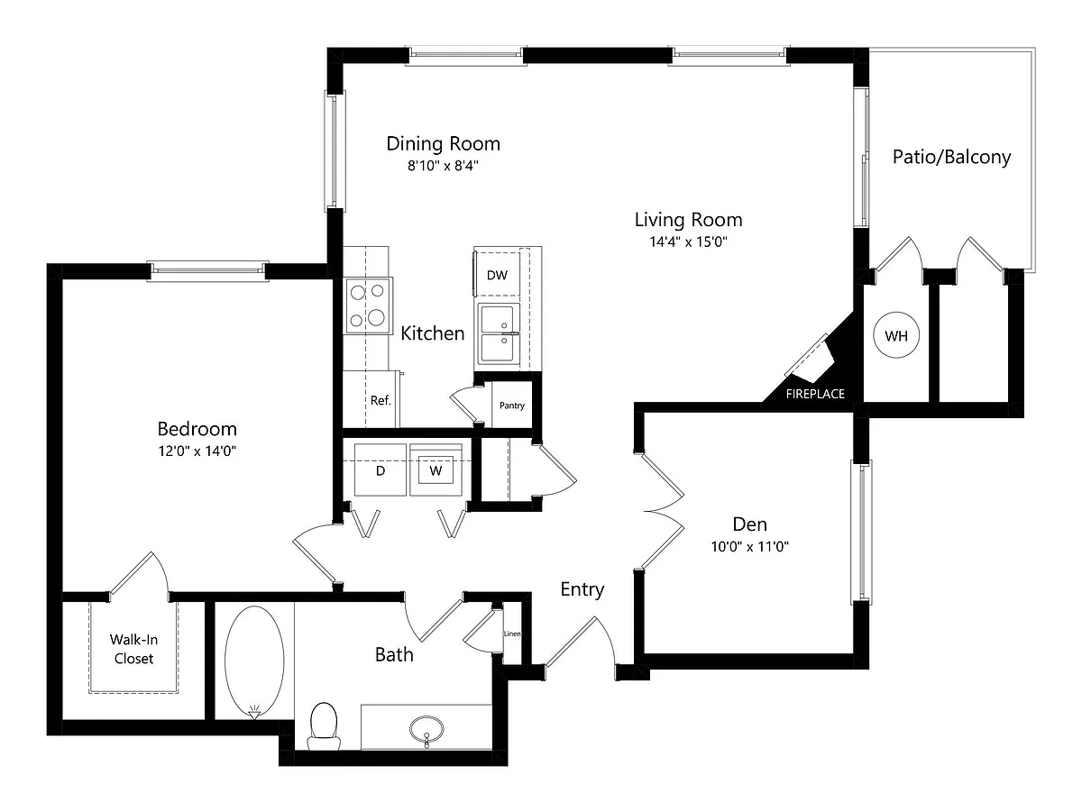 Floor plan Aurora Borealis + Den