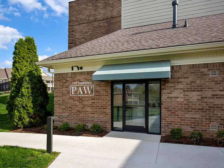 The Pampered Paw pet spa entrance
