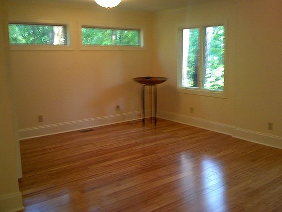 Bamboo flooring in the master bedroom suite