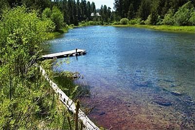 View from boat dock. This home sits jsut a few hundred yards off the Deschutes