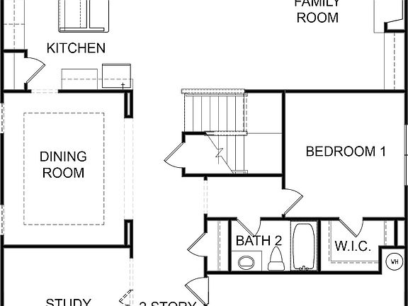 1/2 bath added no coat clst