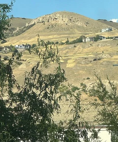 Bedroom with view of Ensign Peak