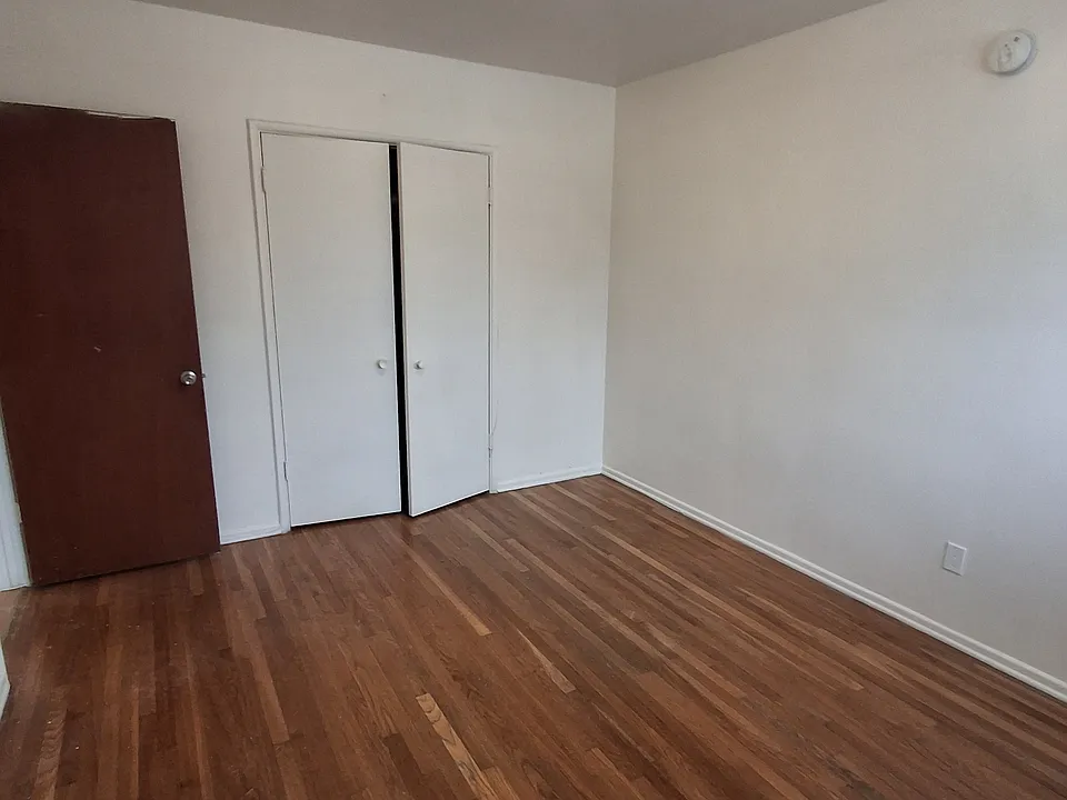 Bedroom, original hardwood floors