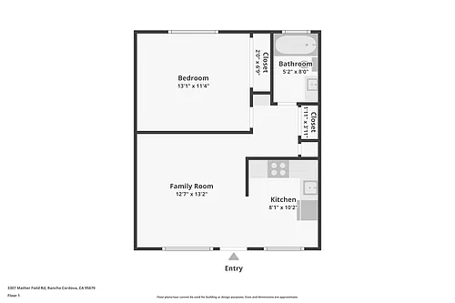Floor plan 1X1