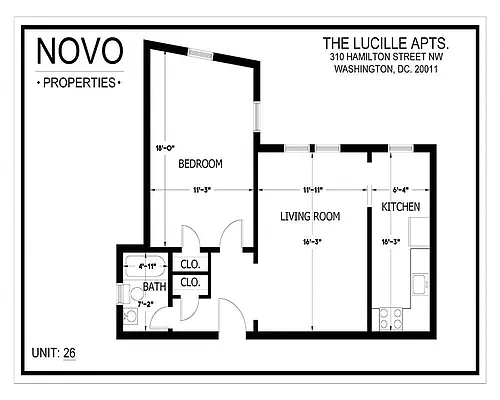 Floor plan One Bedroom