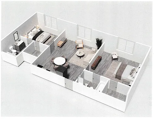 Floor plan Larger Two Bedroom