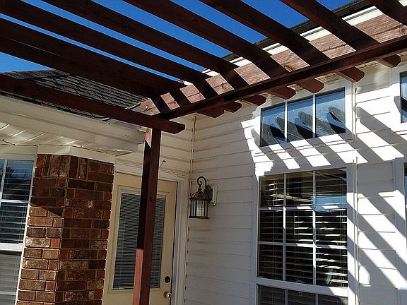 Pergola in the back