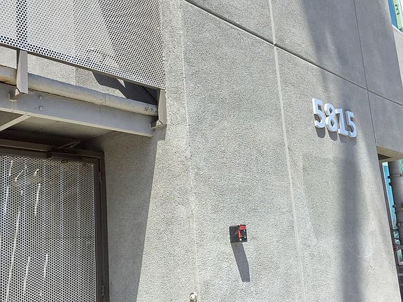 front of the building